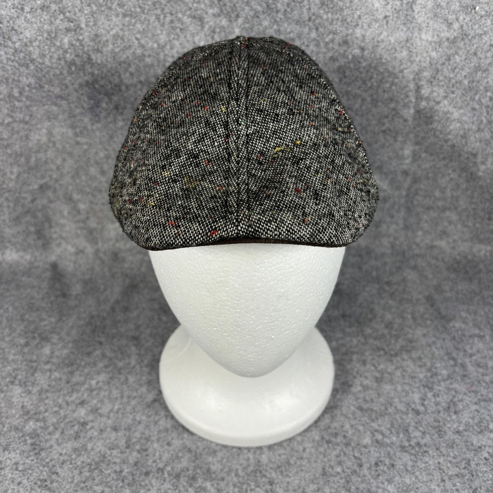 Levis Mens Donegal Tweed Flat Cap Ivy Hat SM Gray Wool Blend Driving Cap Logo